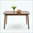 Solid Wood Dining Table,Rectangular Dining Table, Mid Century Modern Kitchen Table With Rounded Corners, Easy To Assemble, Small Dining Table For Dining Room, Kitchen, Living Room
