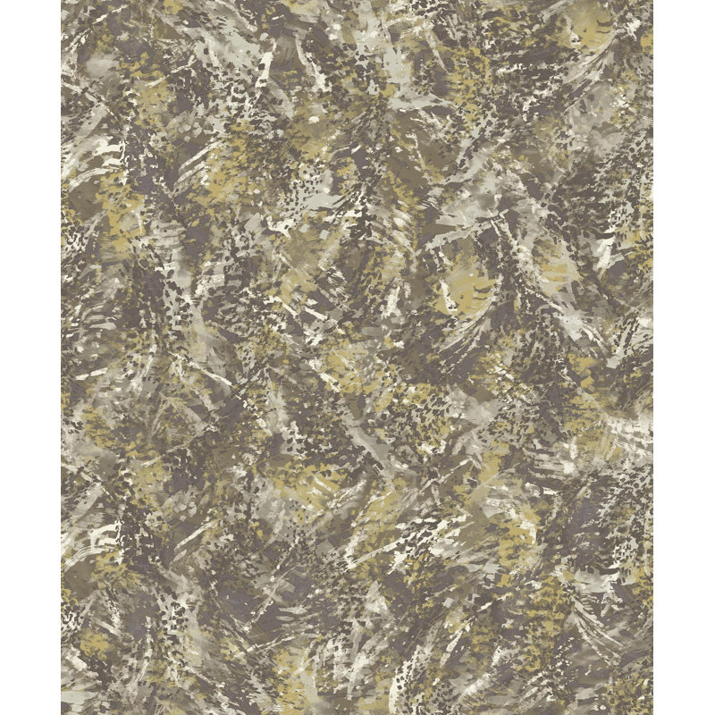 Rouleau de papier peint abstrait L 33 pi x l 21 po, Or