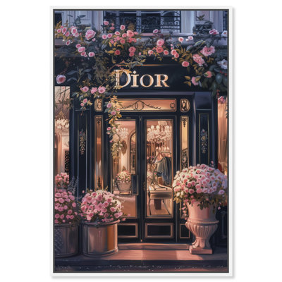 Elegant Night Storefront II Canvas Fashion and Glam by Art Remedy