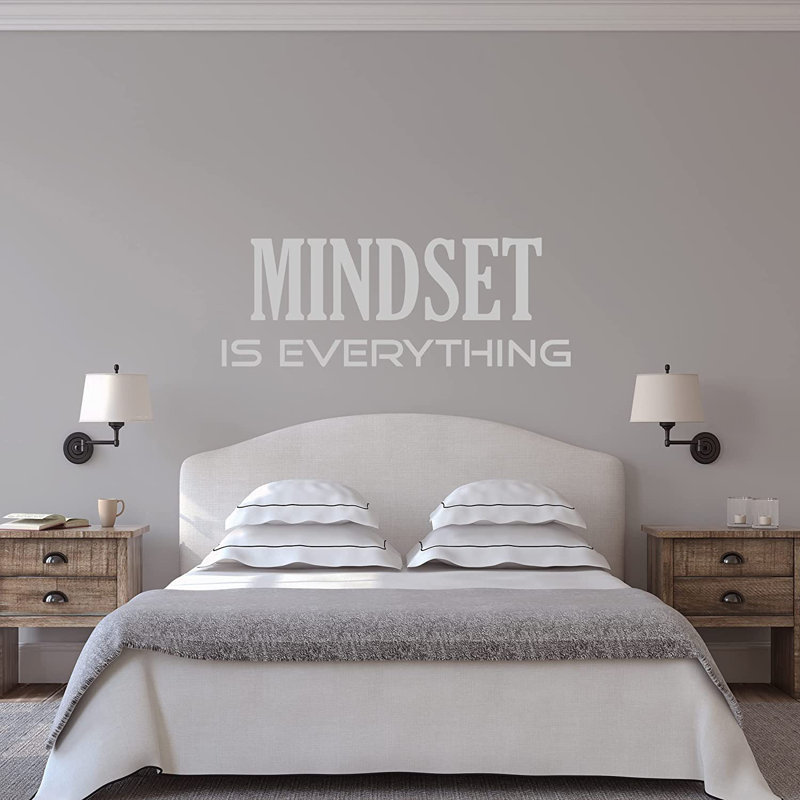 Adhésif décoratif Mindset is Everything, Argent, H 15 po x l 40 po