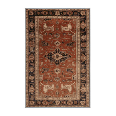 Tapis brun lavable à la machine
