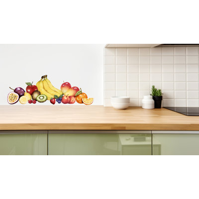 Fruits Kitchen Wall Vinyl Decor, Kitchen Fruit Theme Decor, Fruits Wall Decal Mural, Kitchen Stickers, Kitchen Wall Decal