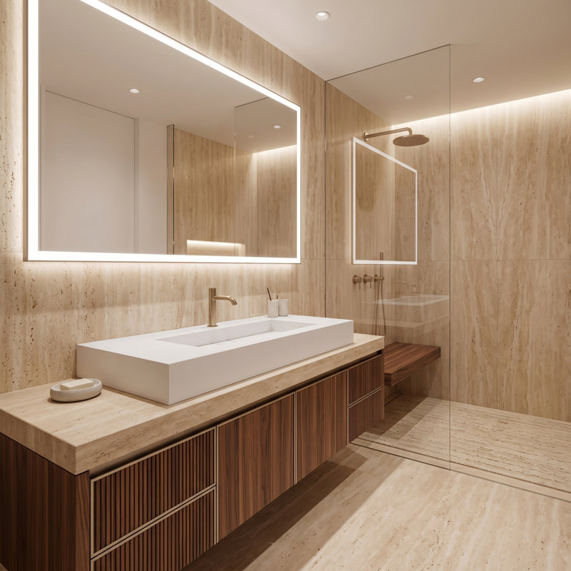 Plateau de meuble-lavabo simple 48 po avec lavabo Audrey, Blanc