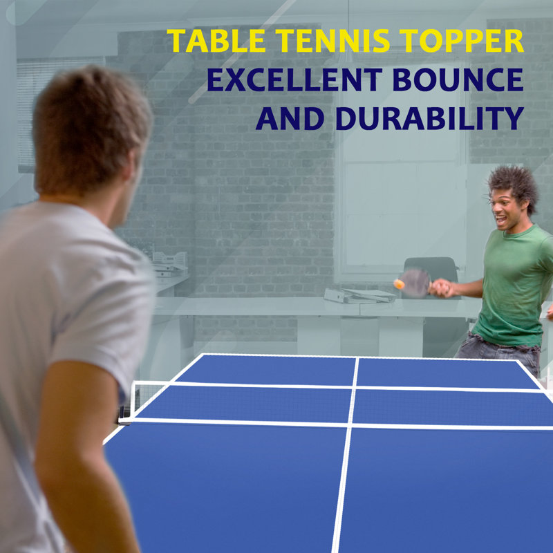 Ping Pong Table Top RayChee Foldable Conversion Top, 84" L x 47" W, Blue