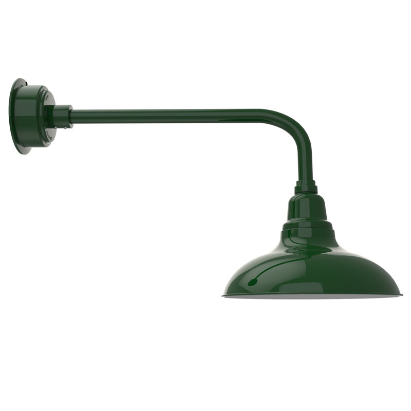 Luminaire de grange d’extérieur à del Idella, Vert rétro, H 16 po x l 12 po x P 40 po