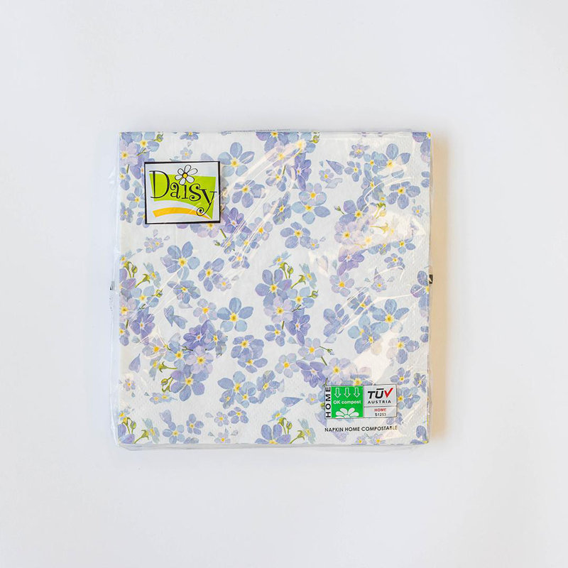 Ensemble de 20 serviettes de table à motif floral charmant