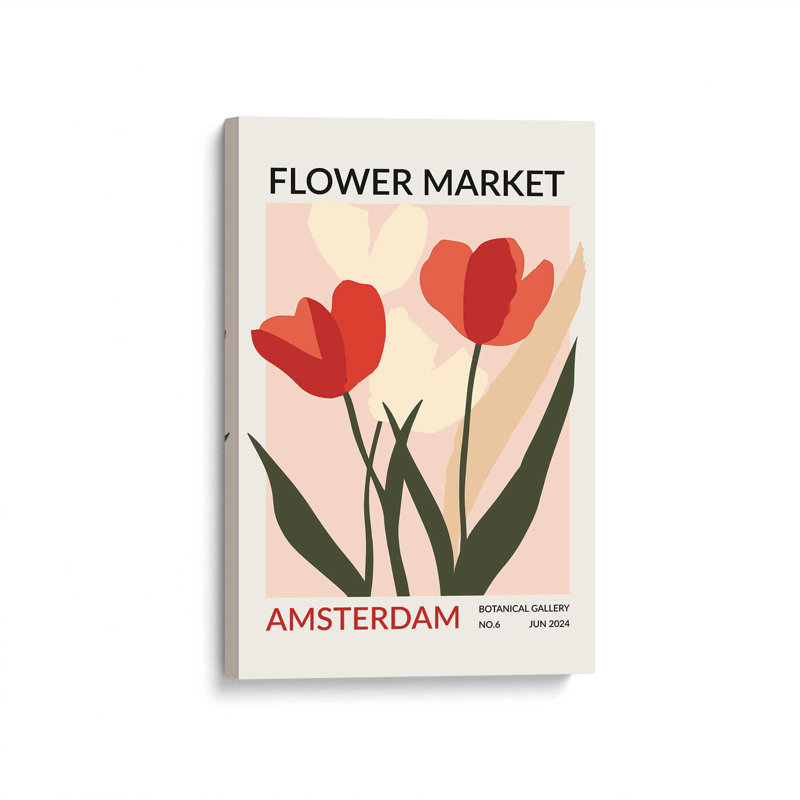 Amsterdam Flower Market II, H 48 po x l 32 po, Toile tendue
