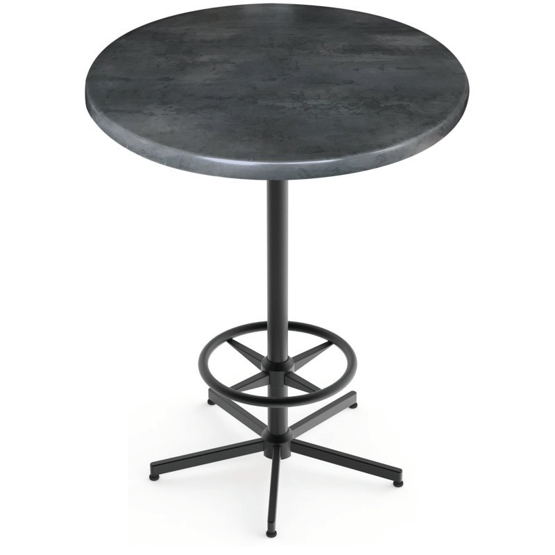 42" Tall, Indoor/Outdoor Table, 36" L x 36" W, Black Steel