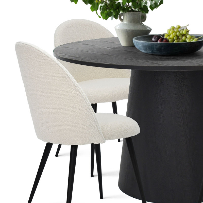 Bende 4 - Person Pedestal Dining Set, Black