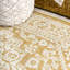 Tapis intérieur / extérieur jaune / crème Aaleayah Medallion-212503056