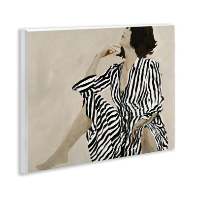  Stylish Woman in Thought Wall Plaque Art by Design Fabrikken