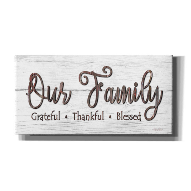 «Our Family» par Lori Deiter, art mural sur toile, H 12 po x l 24 po x P 0,75 po