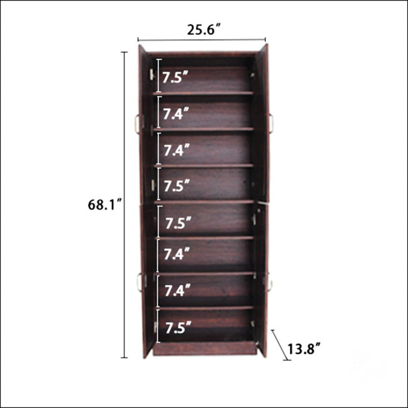 68-Inch Tall Shoe Cabinet