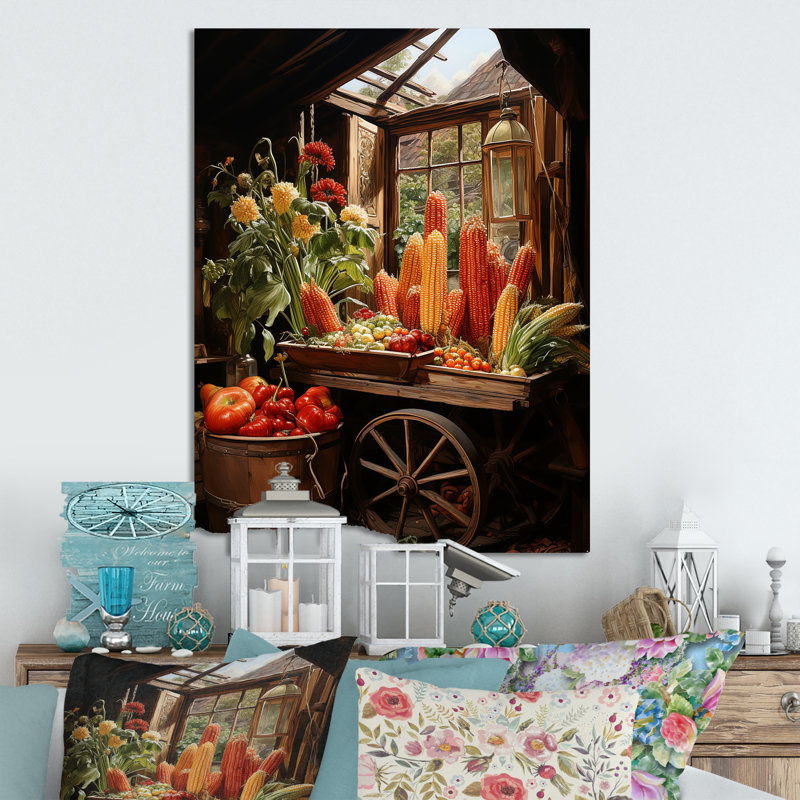 «Brown and Yellow Carnival Popcorn II» - Art mural en métal Popcorn, H 40 po x l 30 po x P 1,5 po