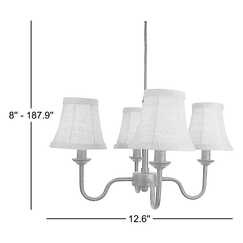 Lustre traditionnel à 4 lumières Posey, Noir