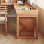Bureau en L Burlywood avec verre en L et bois massif-340035330-340035388