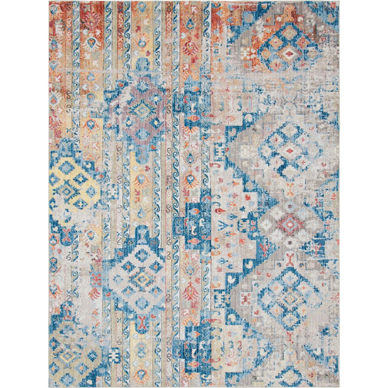 Geometric Indoor Rug, Rectangle 9' x 12'