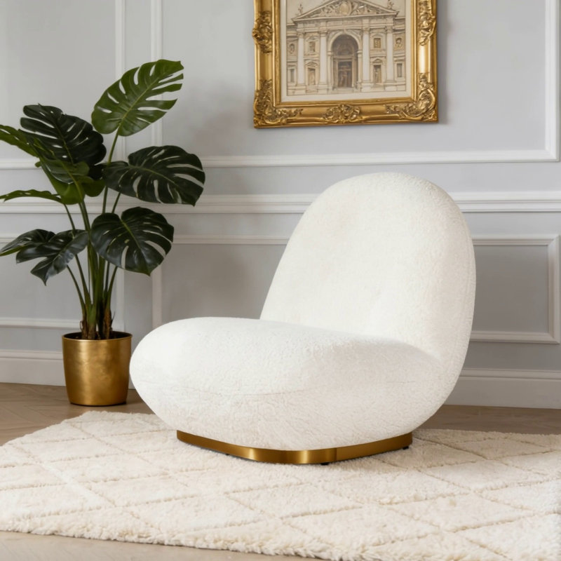Méridienne Leif White Plush Glam