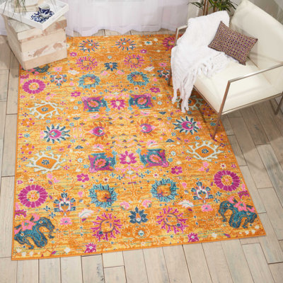 Tapis orange transitionnel Augusta