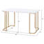 Bureau Estie, finition blanche et or