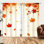 2Pcs rideaux en feuille d'érable d'automne, rideau filtrant la lumière de campagne moderne à motif d'automne pour le salon