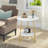 Oni Faux Marble End Table with Storage Shelf -1062050067