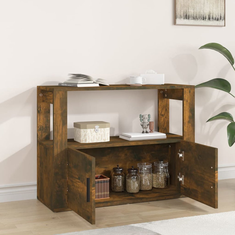Kharley 80 Cm Wide Sideboard, Smoked Oak