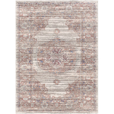 Spain Brick Machine Washable Area Rug
