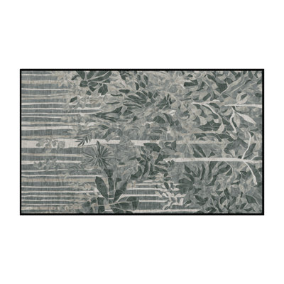 Tapis gris lavable à la machine