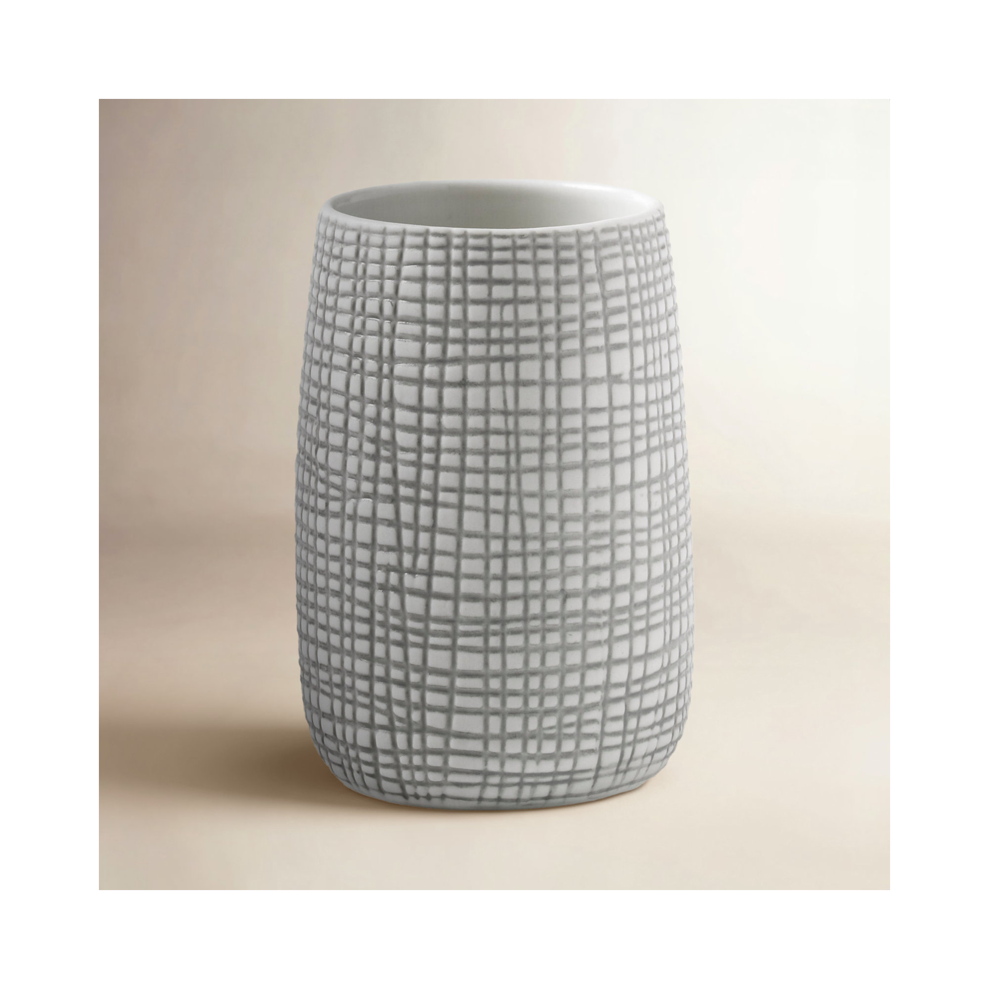 Jazmine Bathroom Accessory, White/Gray
