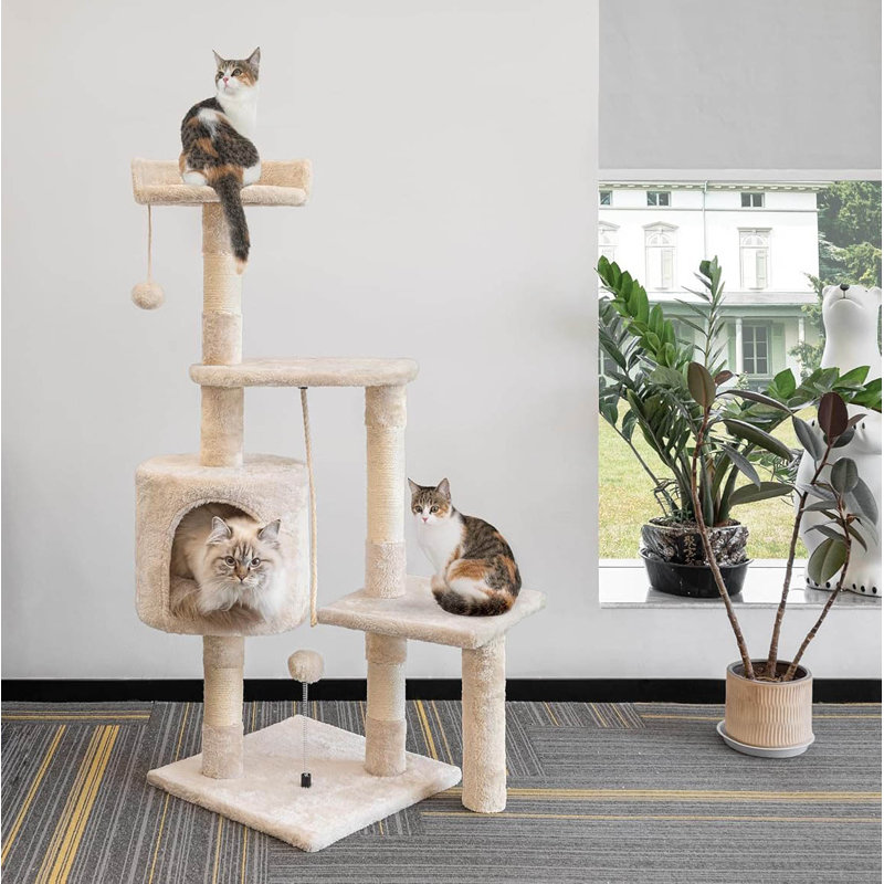 112cm H Cat Tree, Beige