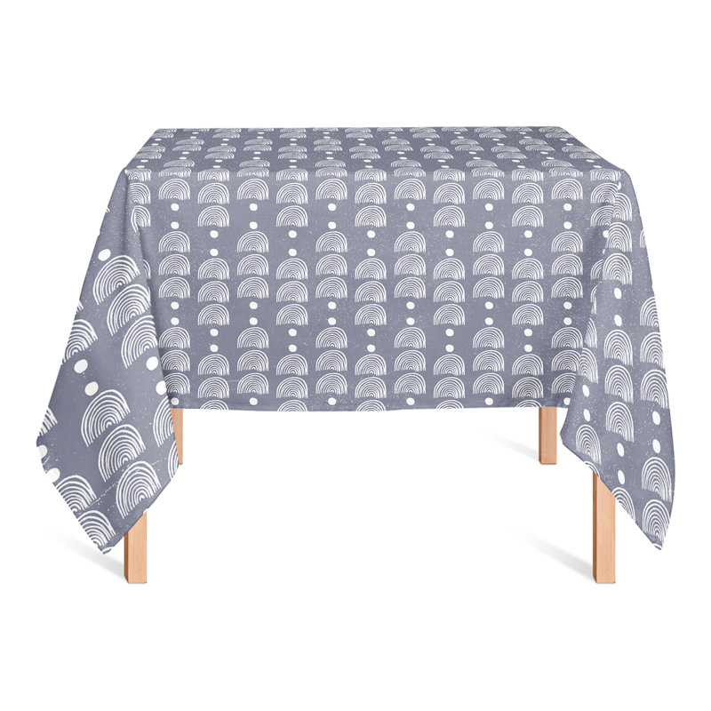 Rainbow Pattern Green 4 Tablecloth, Blue
