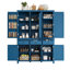 Garde-manger de style Shaker de 74,8 po de hauteur Briarton avec tablettes réglables et plateaux coulissants-124948303