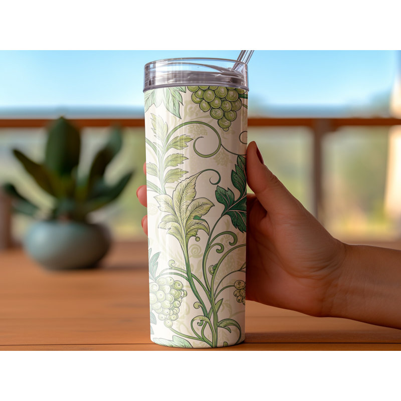Choose Handmade Tumblers 591ml Vacuum Insulated Stainless Steel (18/8) Travel Tumbler with Straw