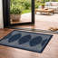 Tapis intérieur / extérieur tissé à motif géométrique bleu marine / ivoire en jute facile d'entretien-57729003-60093672