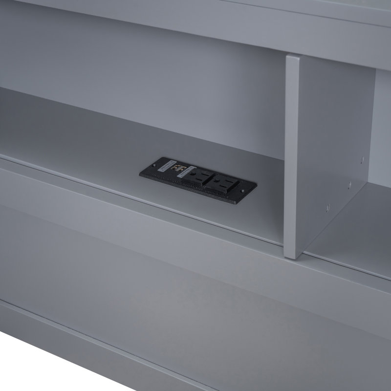 Lit de jour en bois avec 2 tiroirs, Gris, Lit simple