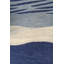 Tapis bleu tissé à la main Waves