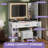  Makeup Vanity With LED Lighted Mirror