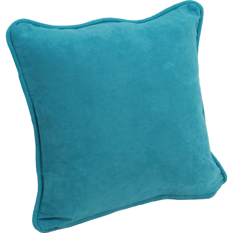 Corded Throw Pillow, Aqua Blue