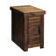 Table de chevet 14 po de style transitionnel, whisky, aulne noueux, sans assemblage, tablette de rangement dissimulée pour table de bureau rectangulaire, finition whisky, placages d'aulne, chambre à coucher