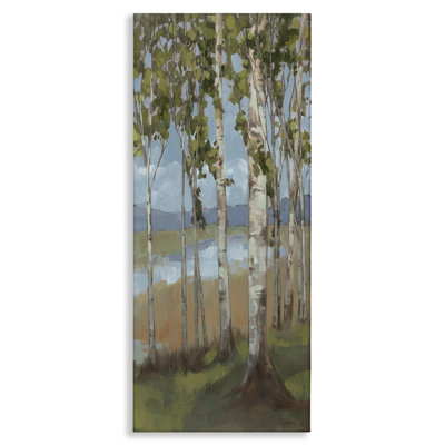 «Rustic Birch Copse», art mural sur toile par Trevor Copenhaver