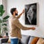 Lion in Profile Minimalist - Wrapped Canvas-801755516-801755493