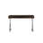 Pangea Home Alexa Modern Writing Desk – with Sleek Metal Steel Legs, Contemporary Executive Computer Table - Office, Bedroom, Entry - Espresso Brown Desk with Silver Legs-1362828137-1347158176