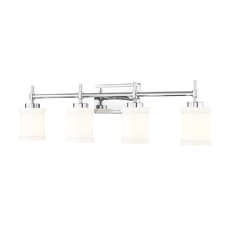 Meuble-lavabo 4 lumières Zowie, Chrome