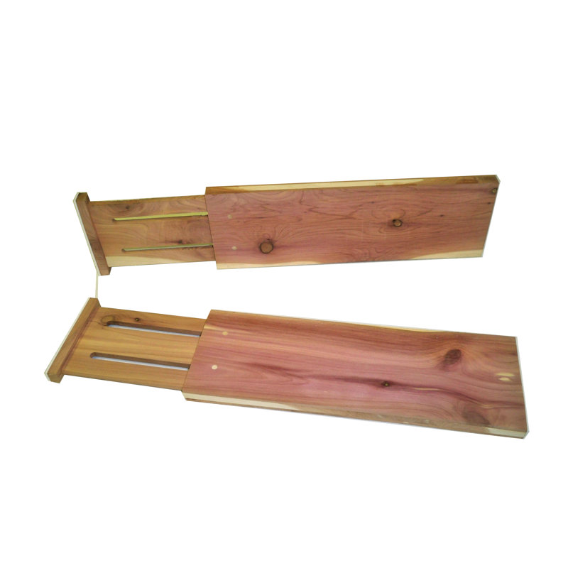 Rangement de tiroir polyvalent en cèdre H 0,7 po x l 17 po x P 4 po