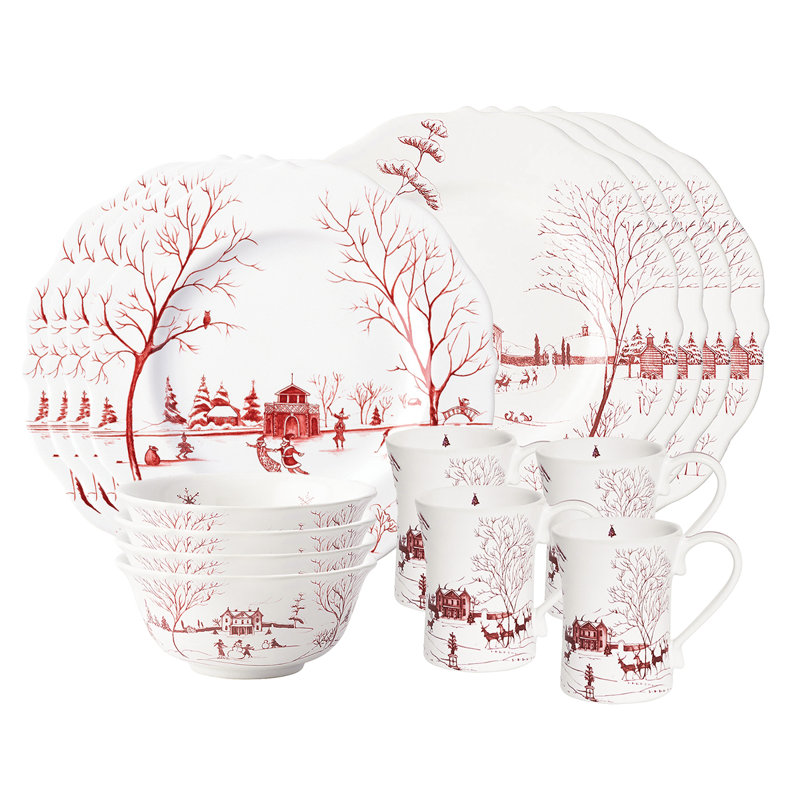 Country Estate Winter Frolic 16 - Piece Place Setting - Service for 4