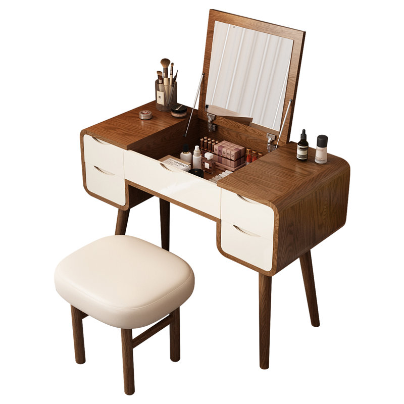 Ensemble de coiffeuse à maquillage, Beige