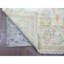 Tapis huître blanc 2 pi 9 po x 15 pi 7 po Oushak angora afghan avec motif de feuilles partout