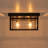 4 - Light Modern Black Square Flush Mount With Glass Shade