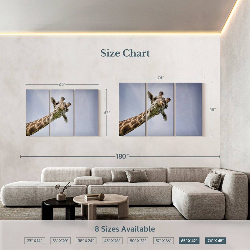 Visage de girafe Brampt, H 42 po x l 65 po
